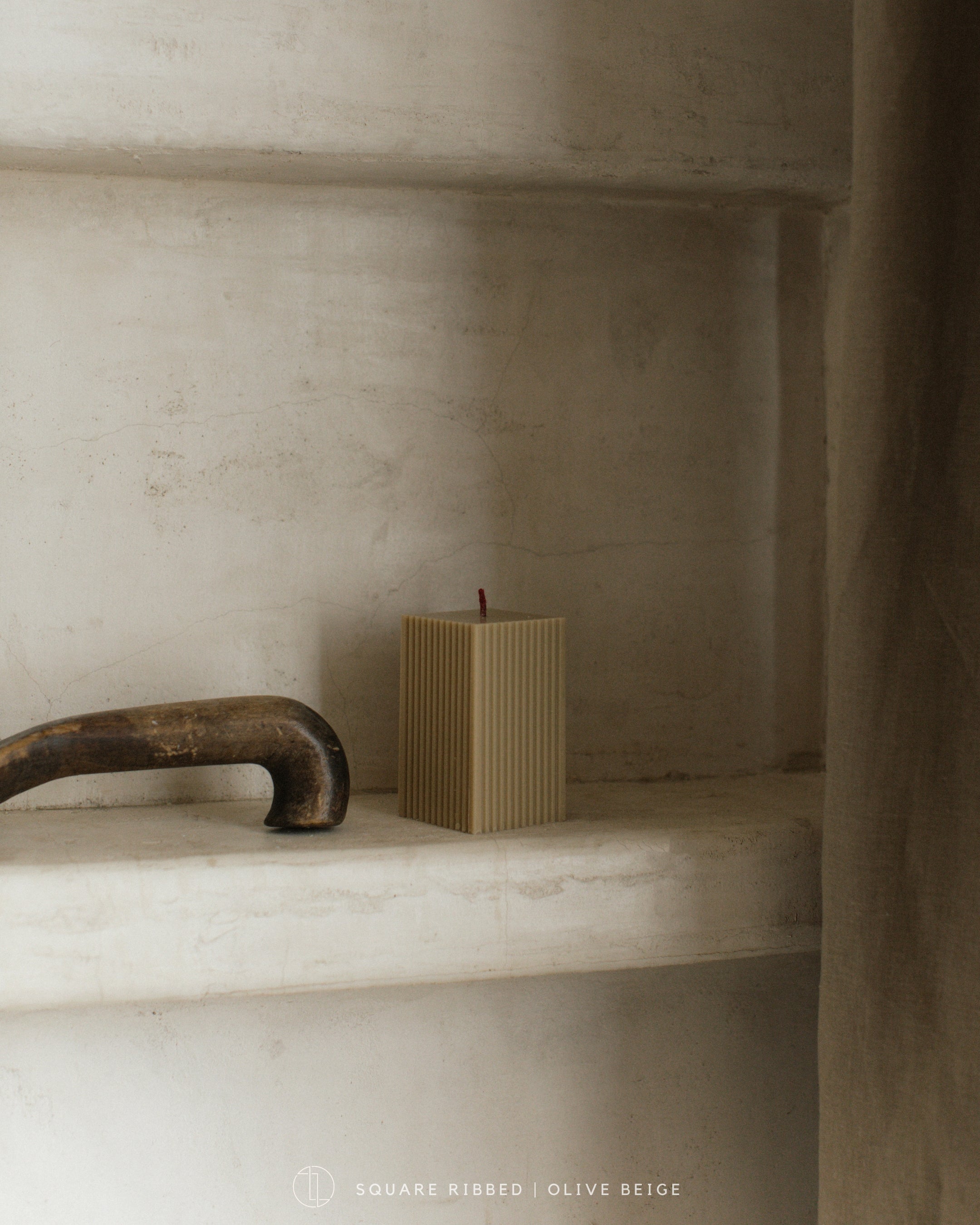 Square Ribbed Candle