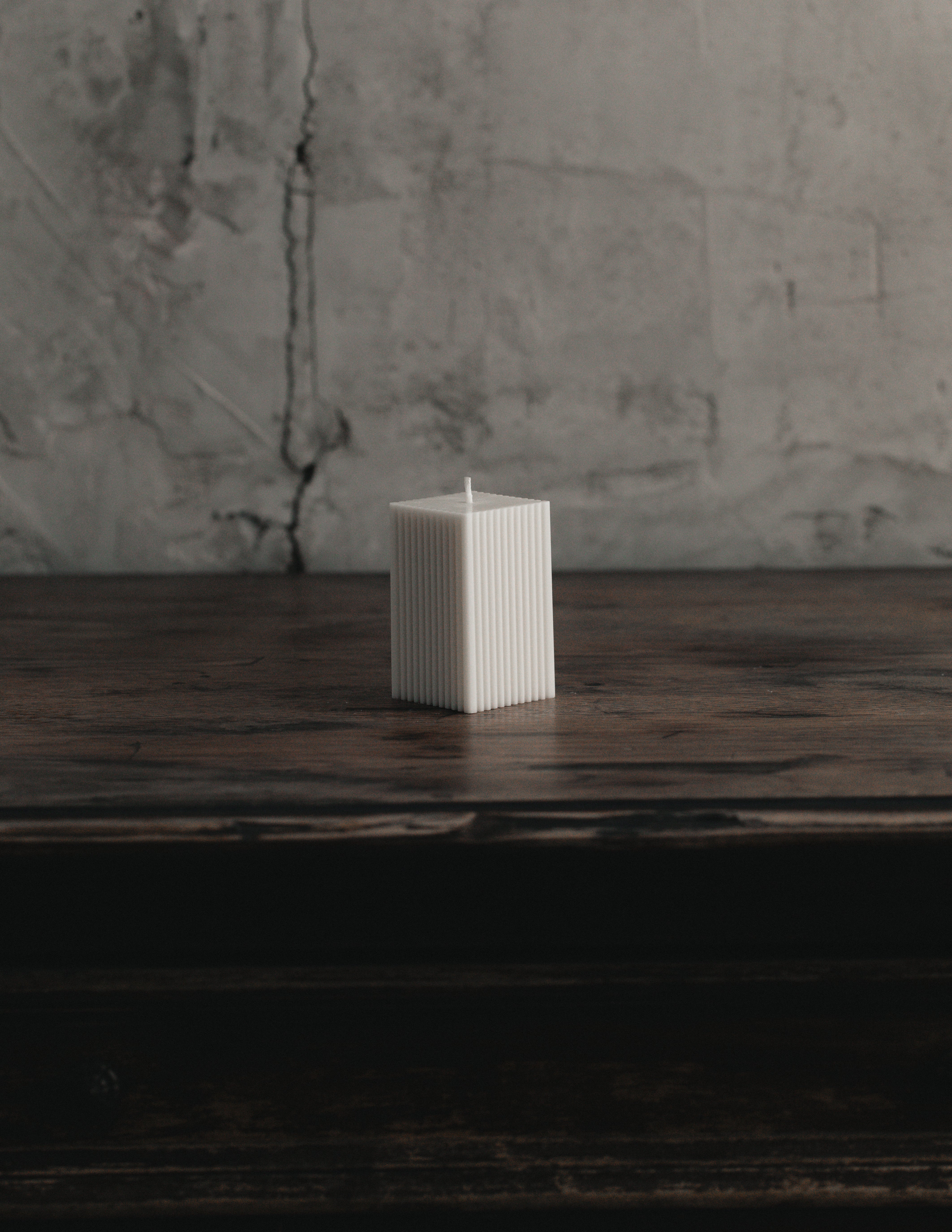 Square Ribbed Candle